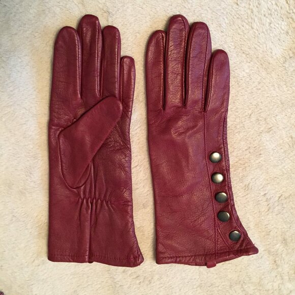 NINE WEST leather gloves sz S - Picture 3 of 9